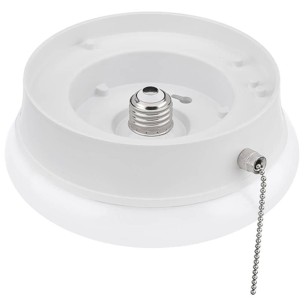 Spin Light 7 in. Closet Light with Pull Chain LED Flush Mount Ceiling Light 830 Lumens 4000K Bright White Basement Light