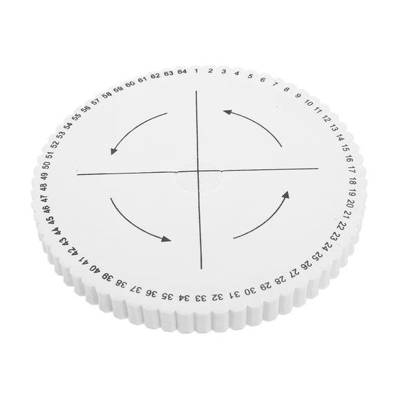 Clispeed White Kumihimo Braiding Disk Durable 64 Slot Round Bracelet Kit Board for Craft
