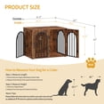 thumbnail image 2 of Hzuaneri Wooden Dog Crate Furniture, 31.5" Indoor Dog Kennel with Cushion, Dog Cage for Small Medium Dogs, Decorative Pet House Side End Table, Chew-Resistant, Rustic Brown, 2 of 8