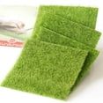 thumbnail image 3 of 4 Pack Artificial Fake Grass Turf Patches Squares Artificial Grass for Crafts Decoration Mini House Sum Lawn Ornaments Fake Green Grass Pads for Patio & Garden Decor,6 x 6 in, 3 of 11