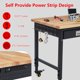 thumbnail image 4 of 48x24 - pulgada adjustable height garage workbench con rubberwood top, 2000 - lbs heavy - duty, cajones, electrical outlets, y rolling wheels para workshop, 4 of 6