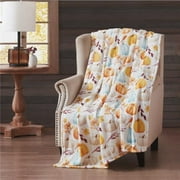 RT Designers Collection THHPP310 50 x 70 in. Harvest Pastel Pumpkins Printed Flannel Throw
