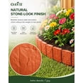 thumbnail image 4 of Imitation Stone Garden Fence, Stone-Look Lawn Edging Border for Flower Beds, Plastic Garden Retaining Edging Fence, Flexible Interlocking Landscape Edging, No Dig Decorative Lawn Border, 4 of 9
