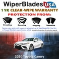 thumbnail image 2 of 2020 Toyota Camry Beam Wiper Blades Wipers w/1yr Warranty (Set of 2), 2 of 5