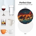 thumbnail image 6 of Fuzoiu Colorful Starry Sky Sleep Dog Print Leather Coasters Set,Drink Coasters Set of 4,for Tabletop Protection, Durable PVC Coasters,Home Décor and Housewarming Gift-Round Shape, 6 of 6
