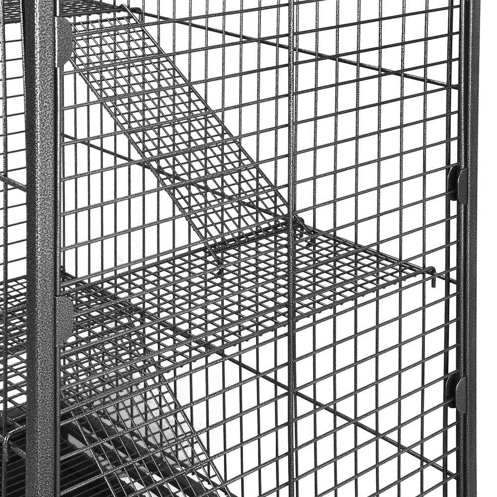 LINJH 4 Level Indoor Ferret Rabbit Cage Large Space Ferret Pet Cat w/2 Doors