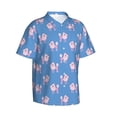 thumbnail image 2 of Balery Cute Poodle Dog Print Men's Hawaiian Shirts Short Sleeve Beach Shirt Relaxed Fit Vacation Button Down Shirts-3X-Large, 2 of 9