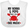 thumbnail image 3 of Inktastic Nonna and Pops Love Me Grandchild Boys or Girls Baby Bib, 3 of 4
