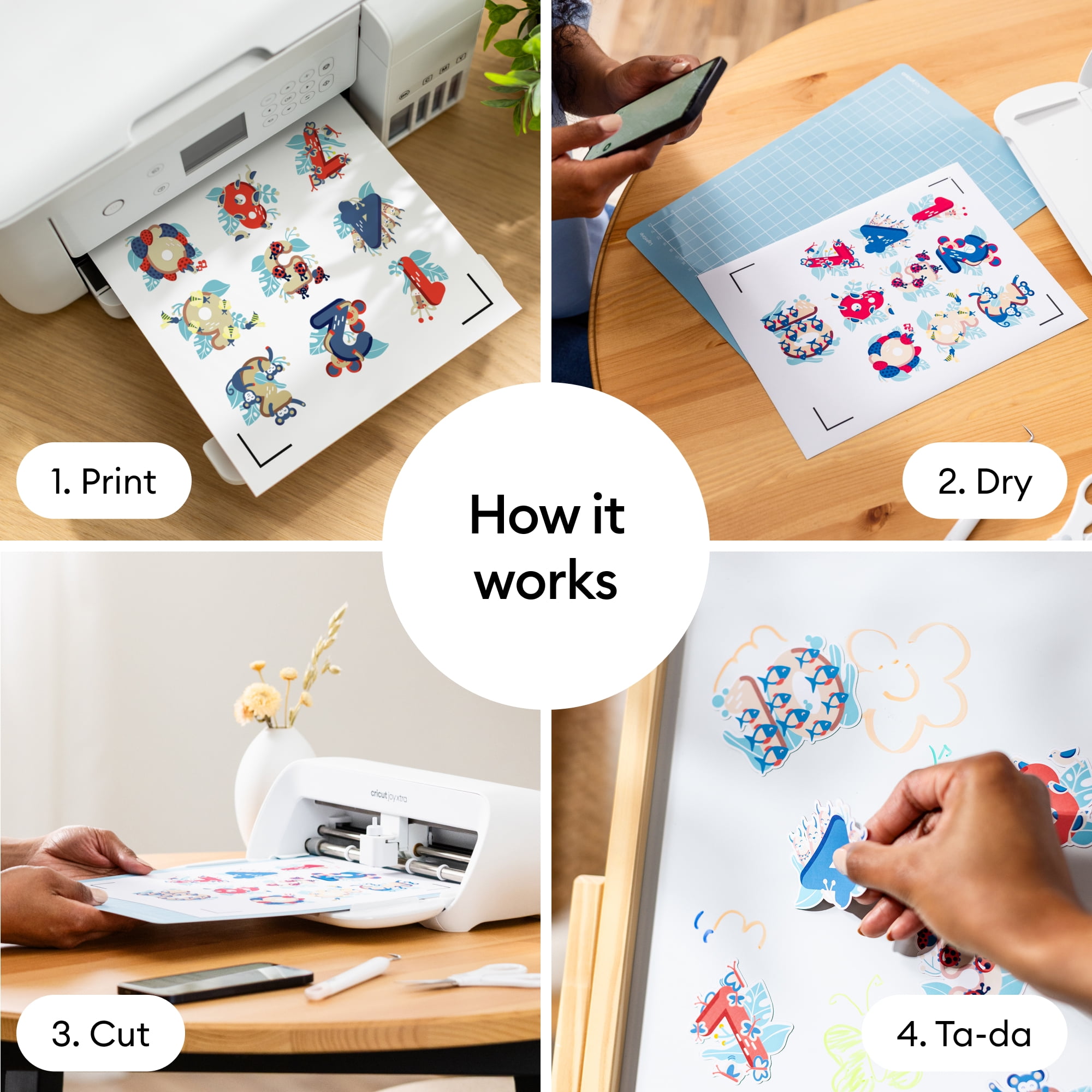 Cricut Printable Magnet Paper, (6), 8.5" x 11",White