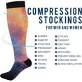 thumbnail image 4 of GZHJMY Galaxy Compression Socks, Women Men Long Stocking (20-30mmHg), Travel Knee High Stockings for Athletic Sports,Running,Cycling,Nursing, 4 of 7