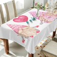 thumbnail image 3 of Coolnut Cute Valentine's Day Gnome Elf Rectangle Tablecloth,Valentine's Day Mother's Day Kitchen Decoration Dinner Rectangular Table Cover for Party Holiday Hotel BBQ-Machine Washable 54x54In, 3 of 7