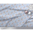 thumbnail image 3 of Soimoi Blue Moss Georgette Fabric Reindeer & Snowflake Christmas Printed Fabric 1 Yard 42 Inch Wide, 3 of 3