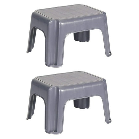 UPC: 0193802114416 | Rubbermaid Durable Roughneck Plastic Family Sturdy Step Stool  Gray (2 Pack)