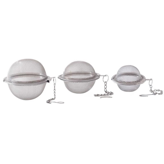 Stainless Steel Mesh Tea Ball Set: Three Sizes to Enhance Your Brewing Experience, Perfect for Loose Tea and Spices (3-Pack)