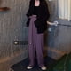 thumbnail image 2 of Pantalones de cintura alta para mujer, pantalones deportivos de color liso, pantalones casuales con colgante de pierna ancha, pantalones de fregona de nueve puntos para mujer, pantalones de mujer, 2 of 6