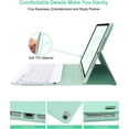 thumbnail image 5 of iPad Case 10.2 inch with Keyboard Apple Pencil Holder for iPad 9th/8th/7th Green, 5 of 5