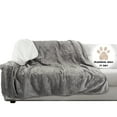 thumbnail image 6 of PETMAKER 60x70-Inch Reversible Sherpa Fleece Waterproof Dog Blanket (Gray), 6 of 8