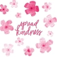 thumbnail image 2 of Pink and White Inspirational "Spread Kindness" and "Live In Peace" Floral Set by Noonday Designs; Two 12x12in White Framed Prints, 2 of 5