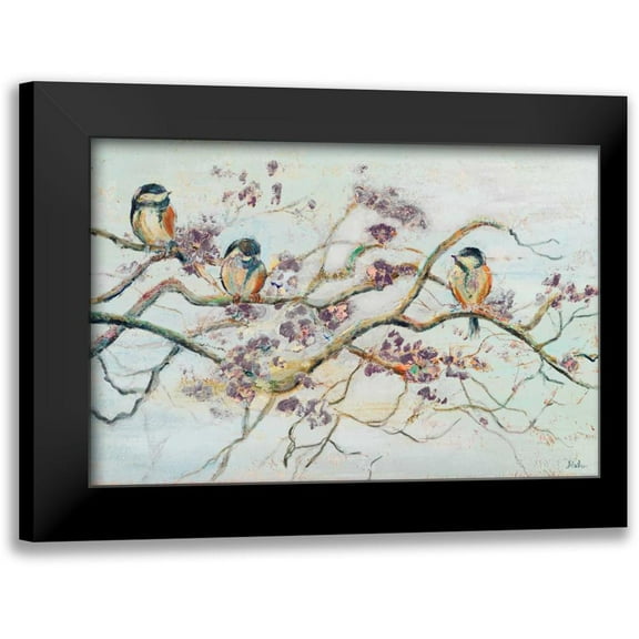 Pinto, Patricia 14x11 Black Modern Framed Museum Art Print Titled - Birds On Cherry Blossom Branch