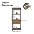 thumbnail image 3 of Madesa Garage Storage Rack with 2 Drawers and Open Shelves 27"L Multiuse Organization Cabinet for Tools - Black/Brown, 3 of 9