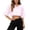 A-Pink55, variant on Yuanlong Women's Cropped Tshirts V Neck Short Sleeve Number Print Casual Tees Loose Fit Everyday Streetwear Sports Tee Shirts