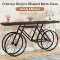 thumbnail image 6 of 70.9-Inch Extra Long Console Table, Narrow Sofa Table With Bicycle Metal Base, Modern Industrial Entryway Table, Sturdy MDF Top Behind Couch Table For Living Room, Hallway, Foyer, 6 of 8