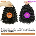 thumbnail image 5 of Lakihair 8inch Passion Twist Crochet Hair for Black Women 3PCS Curly Braiding Hair Crochet Braids (Grey), 5 of 6