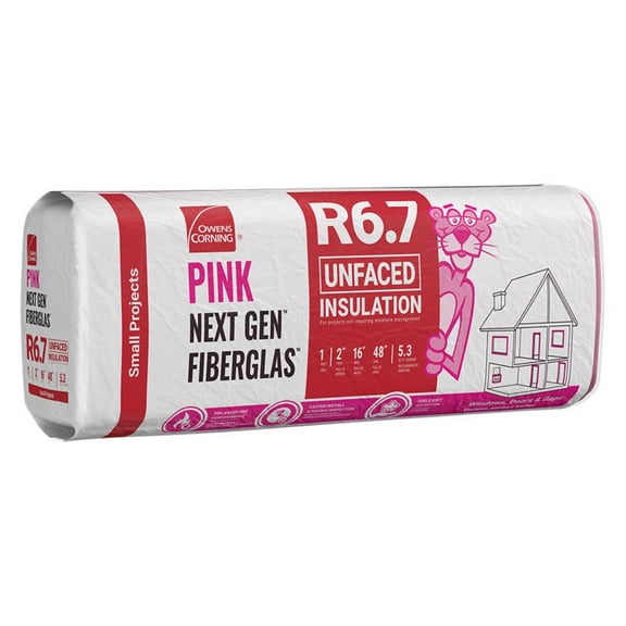 Owens Corning Multi-Purpose Insulation 16 " W X 48 " L X 2 " T R6.7 5.33 Sq. Ft.