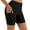 Black, variant on ZyeKqe Plus Size Shorts for Women Workout Seamless High Waist Soft Belly Control Running Athletic Shorts with Pockets