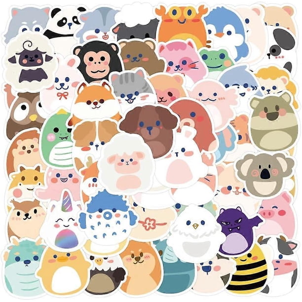 Animal Stickers Cute Stickers for Kids Waterproof Water Bottle Stickers 50pc Aesthetic Vinyl Stickers for Water Bottles, Skateboard, Laptops (Animal S