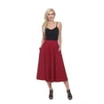 thumbnail image 6 of White Mark Women's Flared Midi Skirt, 6 of 11