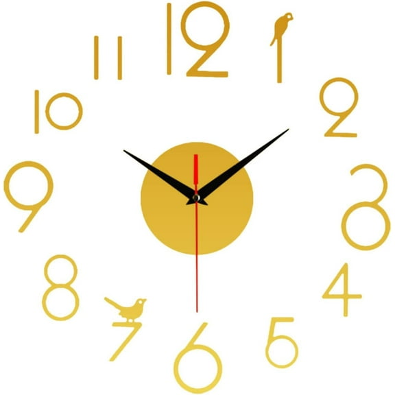 Growsl Wall Decor,Party Decorations,Frameless 3D Wall Clock Large Silent Mirror For Living Room Modern Wall Clock Number For Bedroom Home Office Decor Easy To Assemble,Home Decor,Room Decor