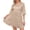 Rose Gold, variant on Staron Women's Casual Party Sequin Dress Loose Waist Short Sleeve Round Neck Solid Color A-Line Cocktail Evening Dress, Rose Gold S