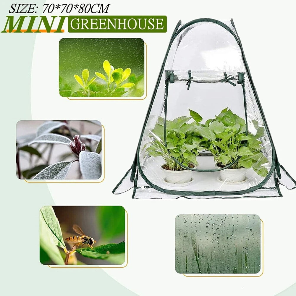 -Up Small Greenhouse for Outdoor Indoor Plant; Portable Mini Greenhouse Tent