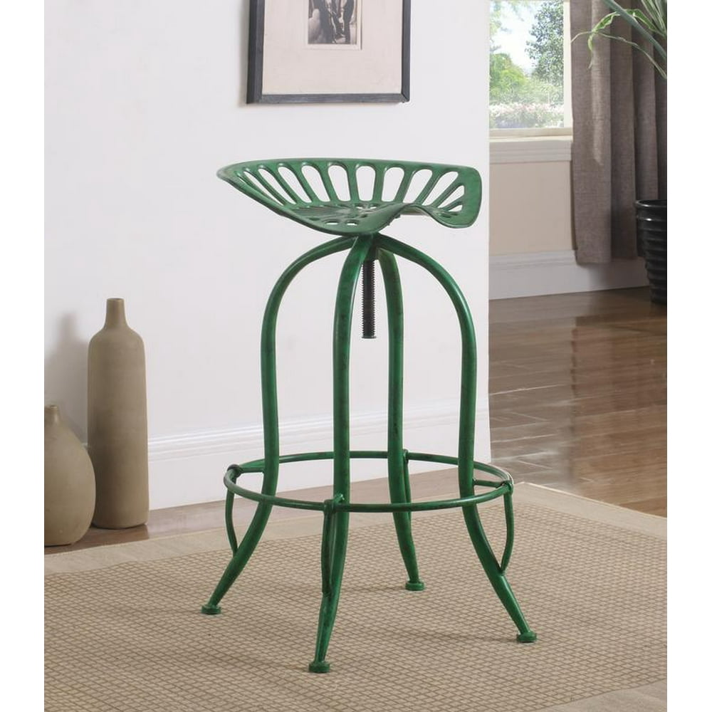Coaster Company Metal Adjustable Bar Stool, Antique Green