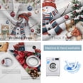 thumbnail image 2 of Fsddascl Christmas Blackout Curtains for Bedroom/Living Room, Thermal Insulated Kitchen Curtains, Snowman Poinsettia Pine Tree Branches Wooden Grommet Darkening Window Treatment Drapes 42"x63"x2, 2 of 6