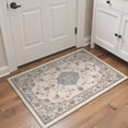 thumbnail image 3 of KUETH 2X3 Vintage Area Rugs Machine Washable Rugs for Living Room, Non Slip Flat Pile Rug with Rubber Backing, Boho Rug for Entryway Bedroom Dining Room Home Office, 3 of 11