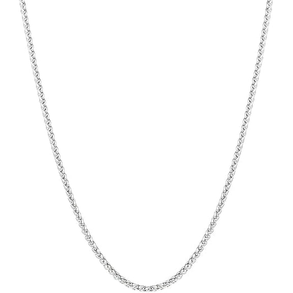 2.5mm/20 Inches Silver Stainless Steel Wheat Chain Necklace Jewelry for Men Women