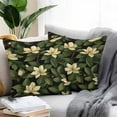 thumbnail image 2 of Waterproof Throw Pillow Covers Set of 2, 18x18 Inch Flower Leaf Decorative Pillowcases Outdoor Pillow Slip Cushion Covers Set for Couch Tent Plant Branch Green Botanical Cottagecore, 2 of 7