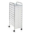 thumbnail image 5 of Hello Hobby 10-Drawer Multi-Color Rolling Craft Cart, Clear/Chrome, 5 of 11