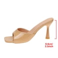 thumbnail image 3 of Xucatan Women's Square Toe High-heeled Shoes Heels, Patent Leather Slip On Pumps with Sculpted High Heel, Cushioned Insole Dressy Shoes, Versatile Solid Color Design for Office Evening Gift, 3 of 8