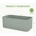 thumbnail image 2 of PetFurnishn Galvanized Raised Garden Bed, Outdoor Planter Bed, Metal Planter Box for Gardening and Planting,4x2x1.5ft, Light Green, 2 of 8