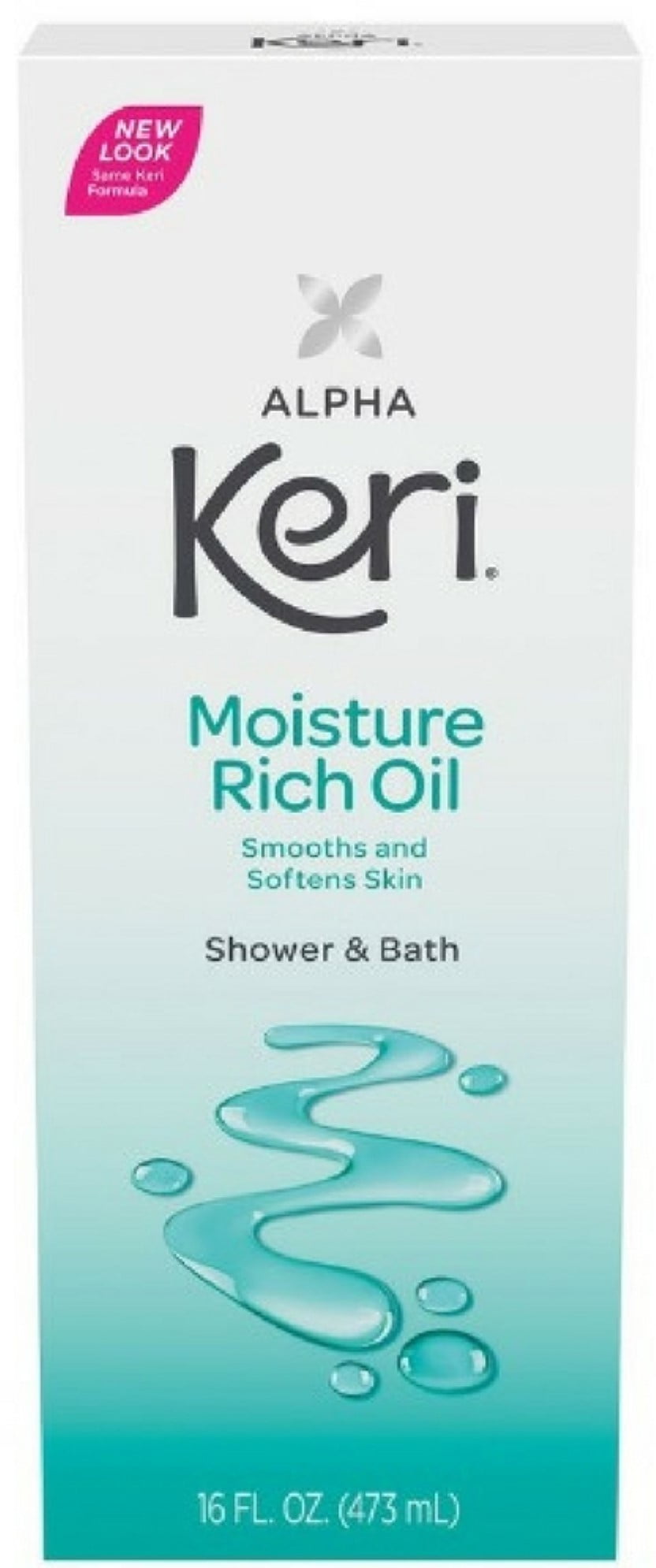 Alpha Keri Shower & Bath Moisture Rich Oil 16 oz (Pack of 2)