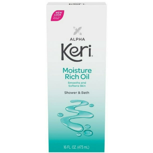Alpha Keri Shower & Bath Moisture Rich Oil 16 oz (Pack of 2)