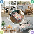 thumbnail image 4 of Pioneer Flower Floral Print Pattern Rectangle Tablecloth 60"x84",Waterproof Polyester Rectangle Table Cloth, Wipeable Spillproof Polyester Tablecloth for Dining, Camping, Indoor and Outdoor, 4 of 5