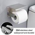 thumbnail image 3 of 1 bathroom stainless steel tissue box tissue holder wall mounted non perforated paper roll holder - style1, 3 of 5