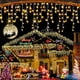 thumbnail image 3 of Luces de hadas de seguridad de 24 V, luces LED navideñas con forma de carámbano, decoraciones para exteriores, envío gratuito, 8 modos, guirnalda de calle conectada a prueba de agua, 3 of 5