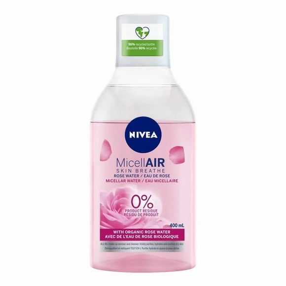 NIVEA Micellair Rose Micellar Water, Cleanser & Make-up Remover, 400 mL