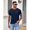 thumbnail image 2 of COOFANDY Men Henley Shirt Short Sleeve Casual Basic Tee Summer Fitted Cotton Soild T Shirt, 2 of 9