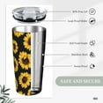 thumbnail image 4 of Sunflower Stainless Steel Thermal Vacuum Insulated Tumbler with Lid 20 Oz, Floral Travel Mug Gift for Sunflower Lover, Holiday Birthday Christmas Gift for Friend Sister Bestie, 4 of 6